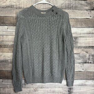 Tory Burch Gray Sweater Size Small Women’s Wool Cashmere Blend Sweater